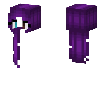 Curly Left Sided Purple Minecraft skin