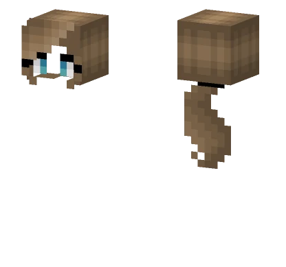 Curly Ponytail Light Brunette Minecraft skin