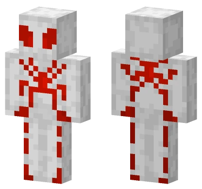 Custom Red and White Spiderman Minecraft skin