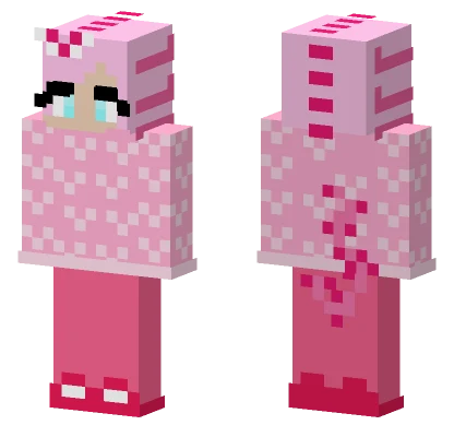 Cute Axolotl Minecraft skin