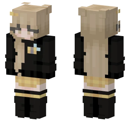 Cute Bee Girl Minecraft skin