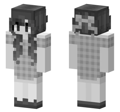 Cute Black And White Girl Minecraft skin