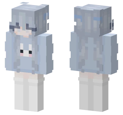 Cute Blue Bunny Girl Minecraft skin