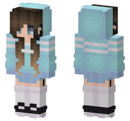 Cute Blue Pajamas Girl Minecraft skin
