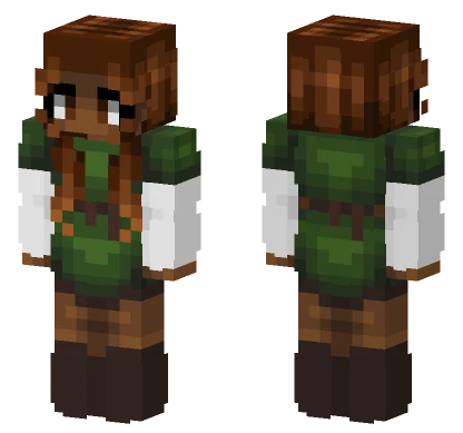 Cute Brunette Farmer Minecraft skin