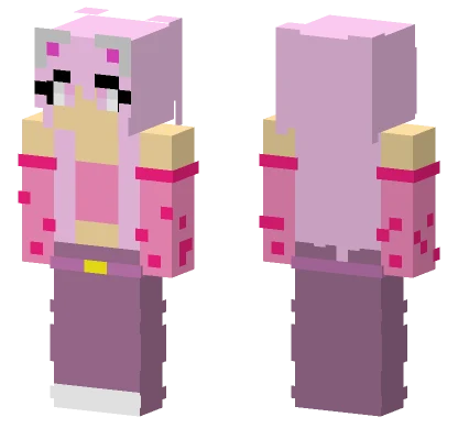 Cute Cat Girly Minecraft skin