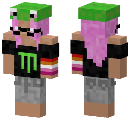 Cute Frog Girl Minecraft skin