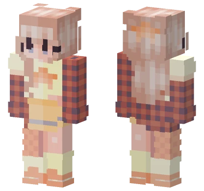 Cute Girl With Stars Minecraft skin