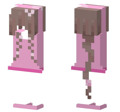 Cute Hair And Dress Base Minecraft skin