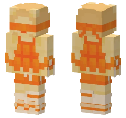 Cute Orange Bear Minecraft skin