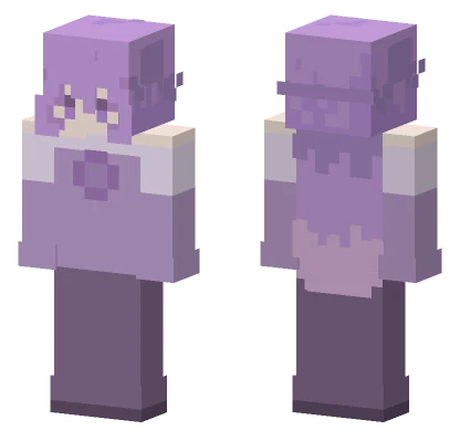 Cute Patel Purple Girl Fanart Minecraft skin