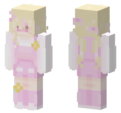 Cute Pink Girl Minecraft skin