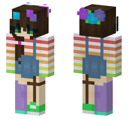 Cute Rainbow Skin Minecraft skin
