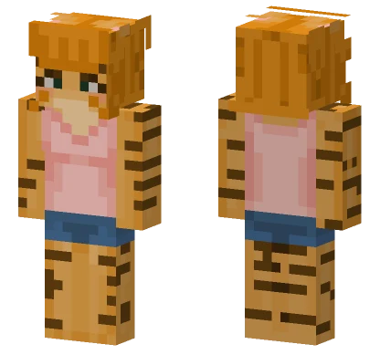 Cute Tiger Girl Minecraft skin