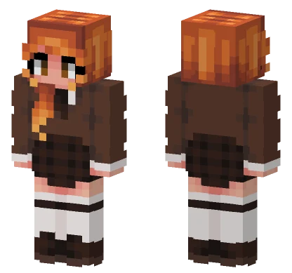 Cute Uniformed Ginger Girl Minecraft skin