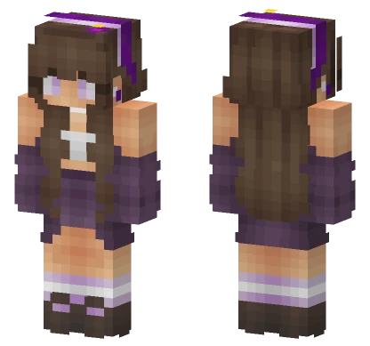 Cutesy Purple Minecraft skin