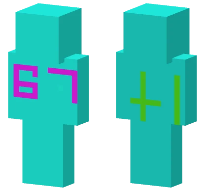 Cyan Abstract Pattern Minecraft skin