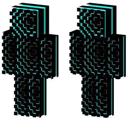 Cyan Checkered Outfit Minecraft skin