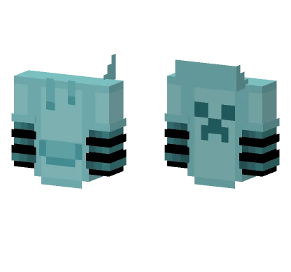 Cyan Creeper Hoodie Base Minecraft skin
