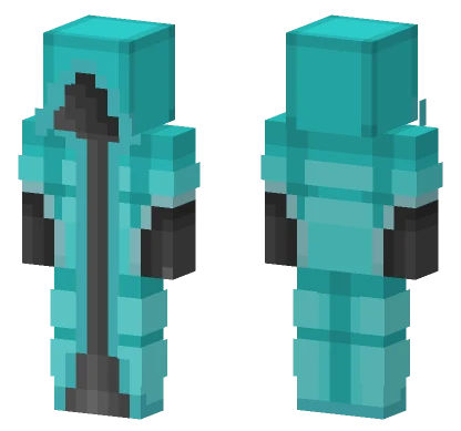 Cyan Galaxy Wizard Minecraft skin