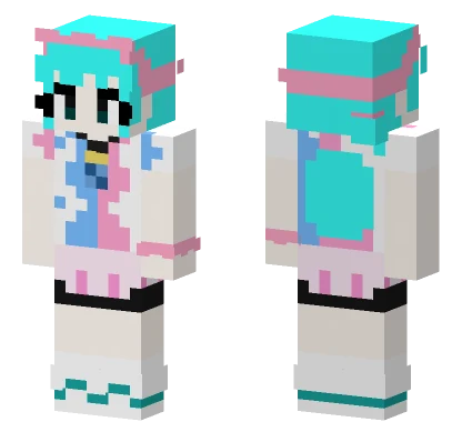 Cyan Girl Minecraft skin