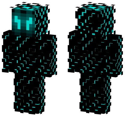 Cyan Glow Effect Minecraft skin