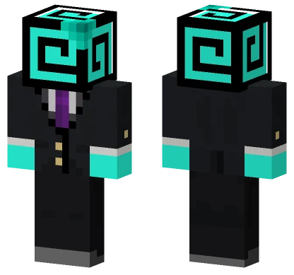 Cyan Swirl Suit Minecraft skin