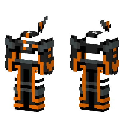 Cyber Gamer Outfit 2 Orange Minecraft skin