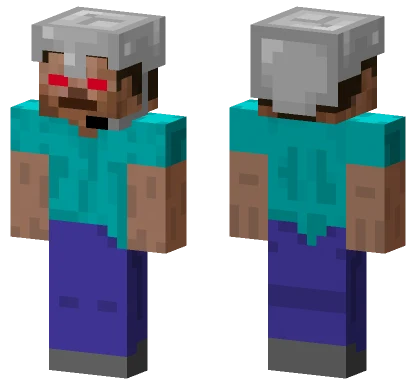 Cyborg Commander Herobrine Minecraft skin