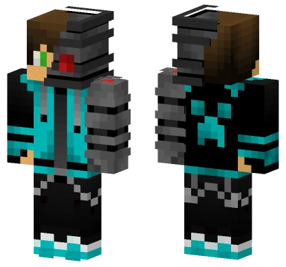 Cyborg Gamer Boy V2 Minecraft skin