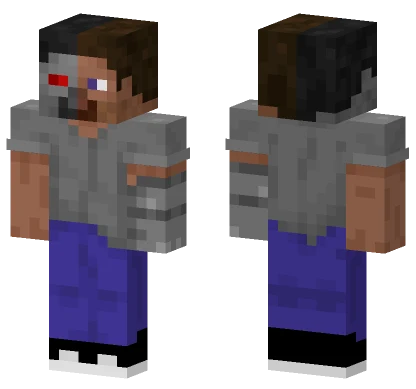 Cyborg Steve Minecraft skin