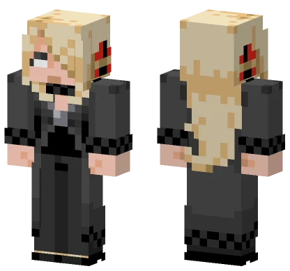 Cynthia Herobrine Eyes Minecraft skin