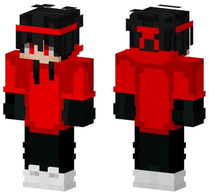 D4rkblade Red Hoodie Minecraft skin