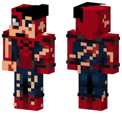 Damaged Spider-Man Minecraft skin