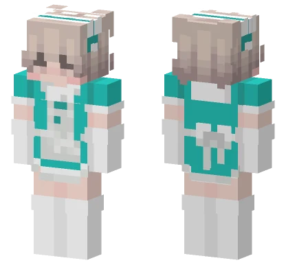 Dan V1 Maid Blue Version Minecraft skin