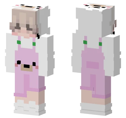 Dan V1 Pink And White Minecraft skin