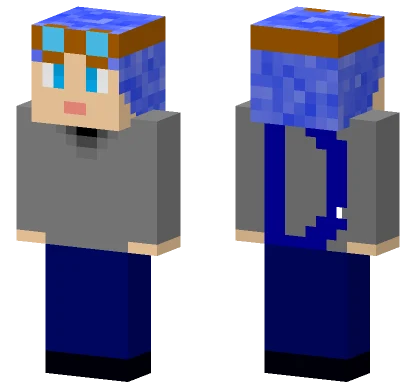 Dantdm Blue Hair Minecraft skin