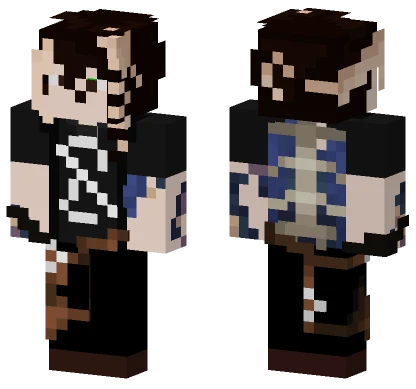 Dark Blue and Black Outfit Minecraft skin