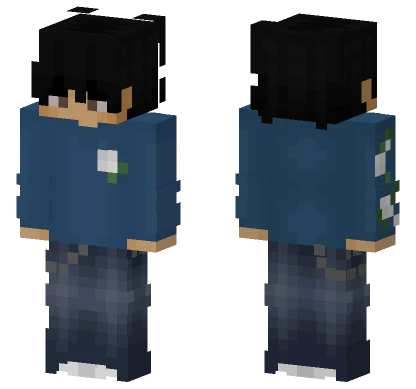 Dark Blue Denim Outfit Minecraft skin