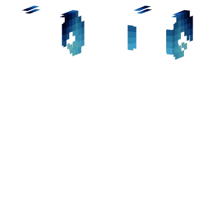 Dark Blue Fade Ram Horns Minecraft skin