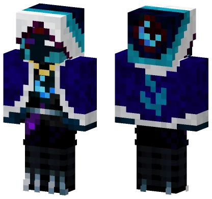 Dark Blue Hooded Figure Minecraft skin
