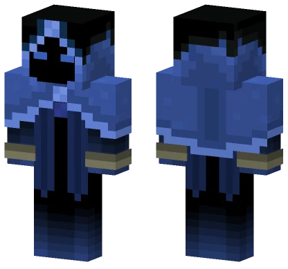 Dark Blue Hooded Figure Minecraft skin