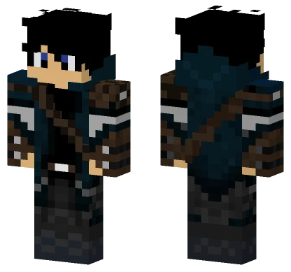 Dark Blue Hunter Minecraft skin