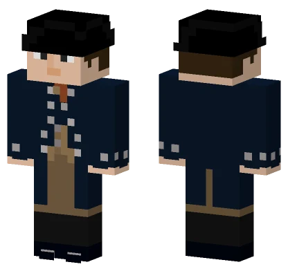Dark Blue Jacket Outfit Minecraft skin