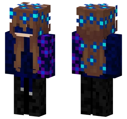 Dark Blue Mage Minecraft skin