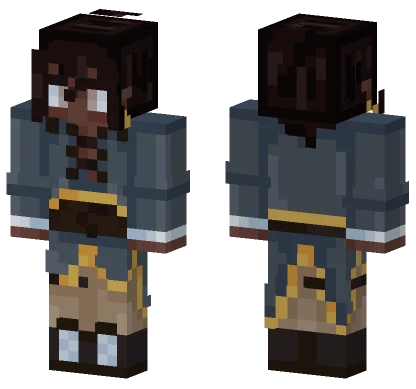 Dark Blue Mage Robes Minecraft skin