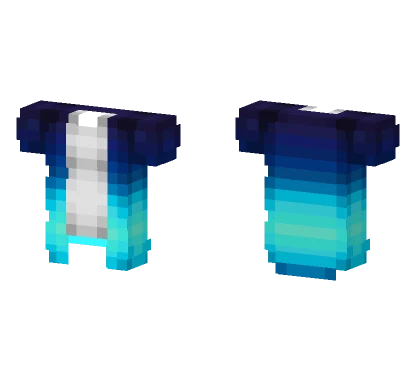Dark Blue Neon Blue Ombre Shirt Minecraft skin