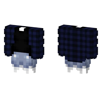 Dark Blue Plaid Outfit Minecraft skin