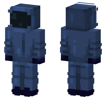 Dark Blue Robot Minecraft skin