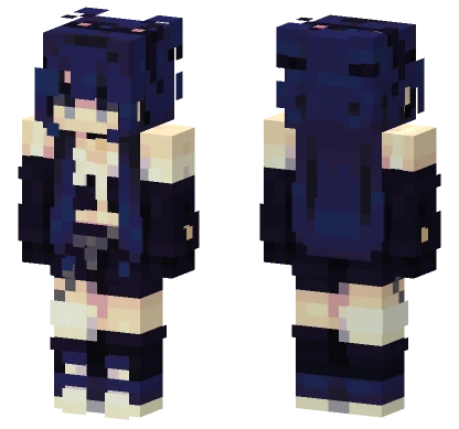 Dark Blue School Uniform Minecraft skin